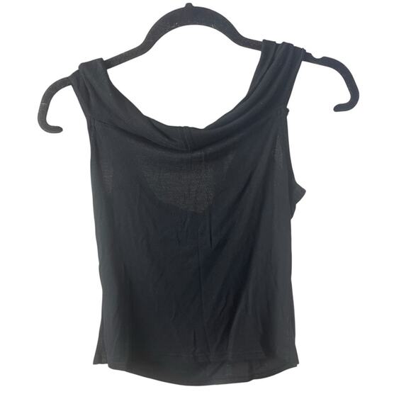 The Work Shop Off Shoulder Deep-V Twist Top, Black, Date, Cocktails, Parties, L - Picture 5 of 8